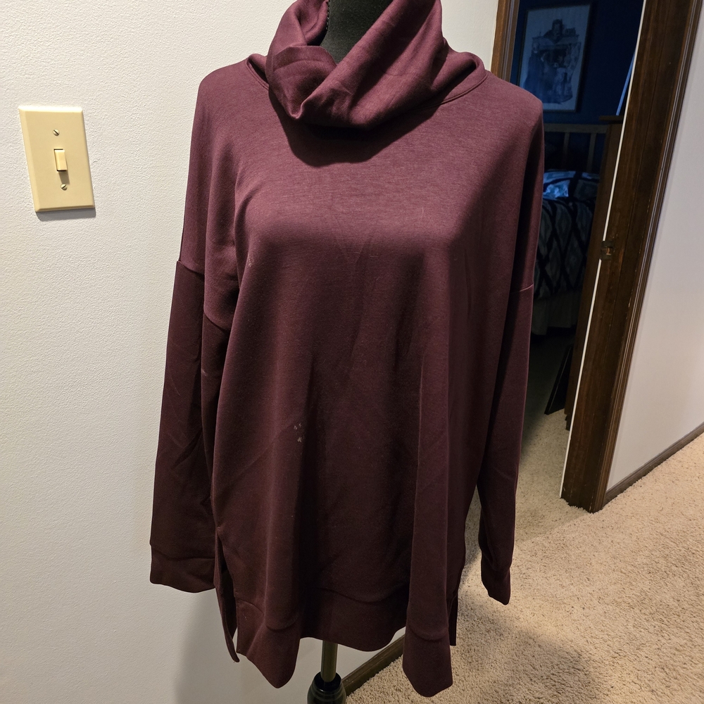 STYLUS Maroon Cowl Neck Sweater